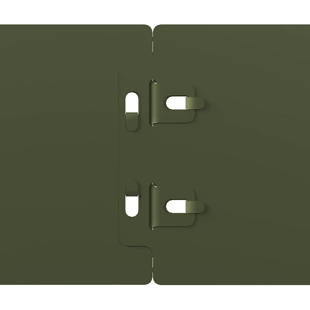 Rasenkanten 50 Stk. Olivgrün 10x103 cm Kaltgewalzter Stahl