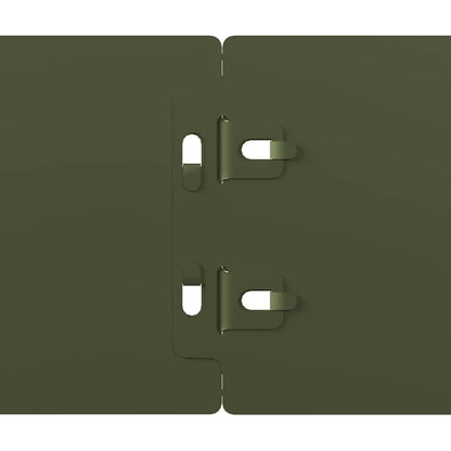 Rasenkanten 50 Stk. Olivgrün 10x103 cm Kaltgewalzter Stahl