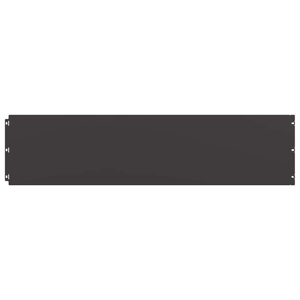 Rasenkanten 10 Stk. Schwarz 25x103 cm Kaltgewalzter Stahl