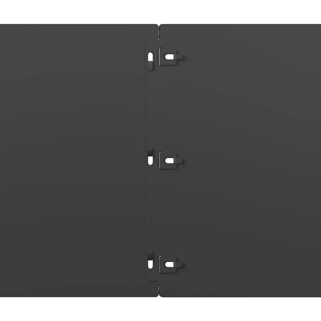 Rasenkanten 10 Stk. Schwarz 25x103 cm Kaltgewalzter Stahl