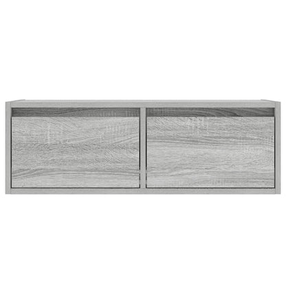 TV-Schrank mit LED-Leuchten Grau Sonoma 75x35,5x25 cm