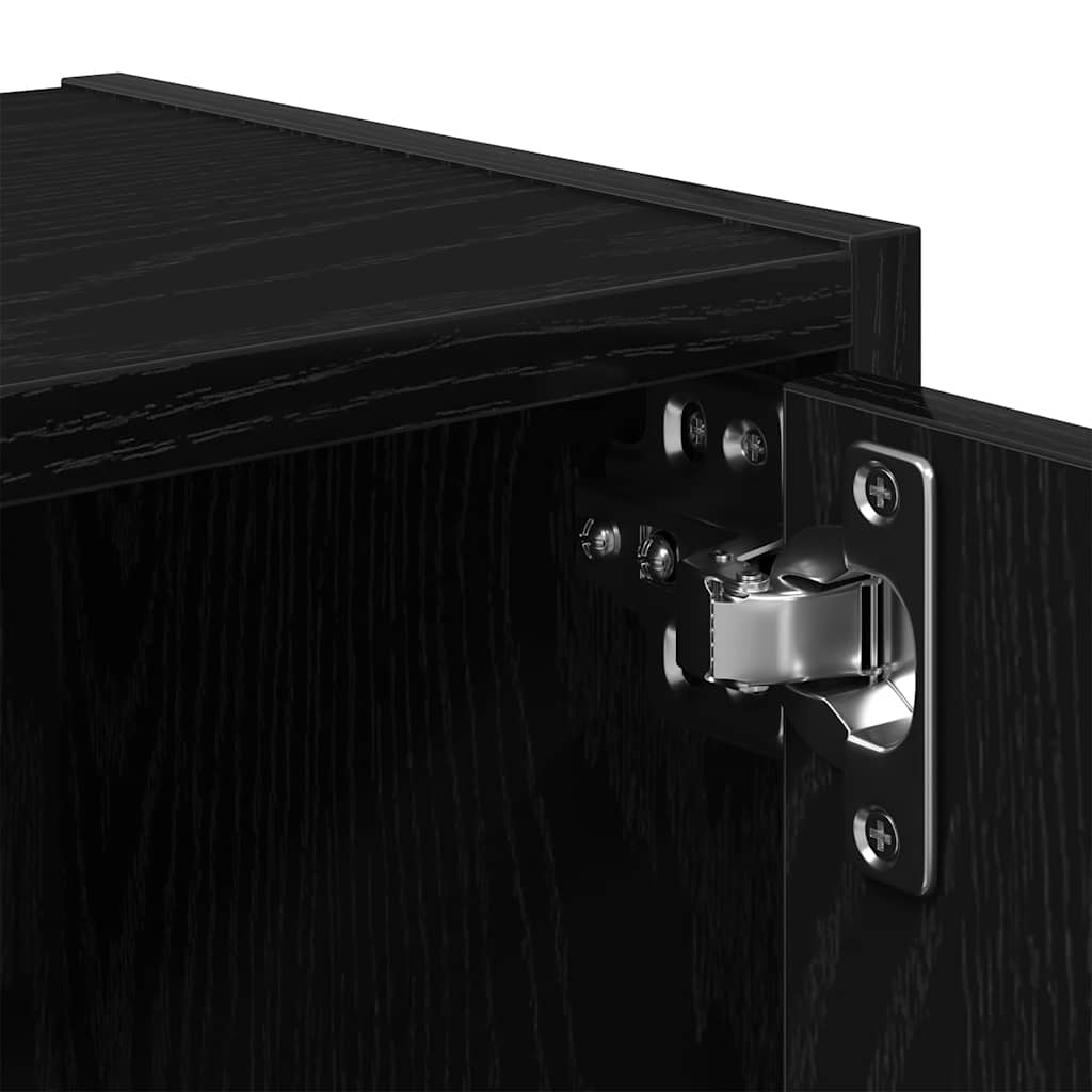 Bücherregal Schwarz Eichen-Optik 40x24x52 cm Holzwerkstoff