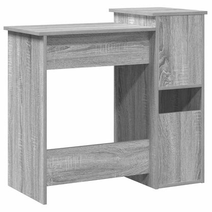 Schreibtisch mit Regal Grau Sonoma 84x40x78 cm Holzwerkstoff
