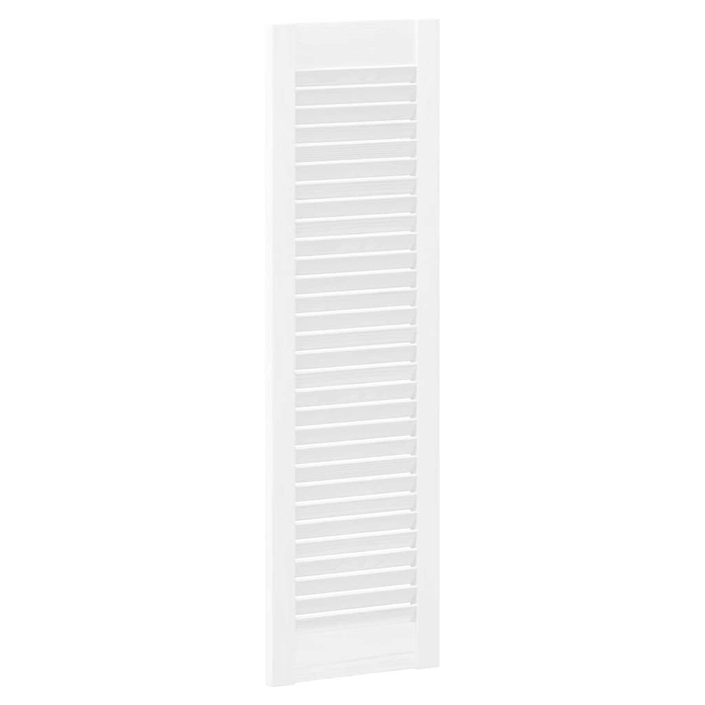 Schranktüren Lamellen-Design 4 Stk. Weiß 99x29,5 cm