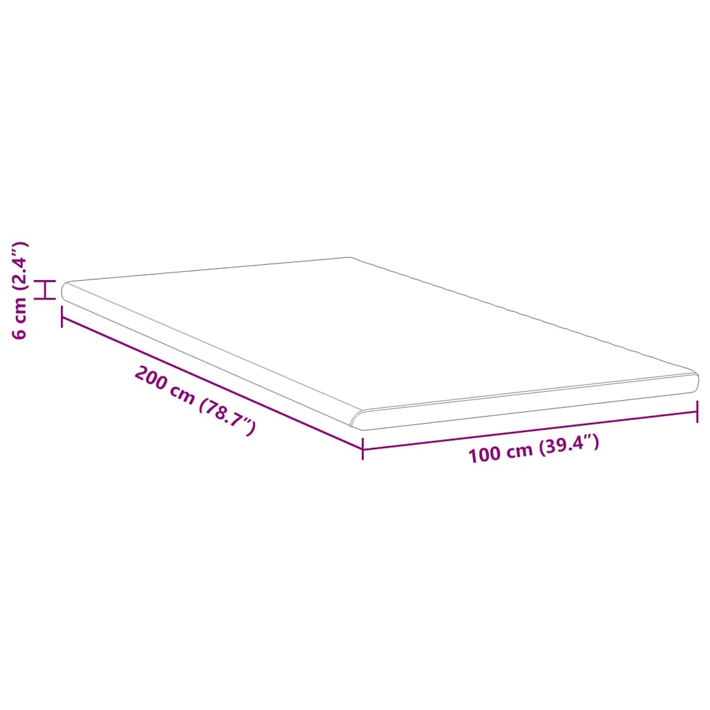 Matratzenauflage Weiß und Grün 100 x 200 cm Jacquard Stoff