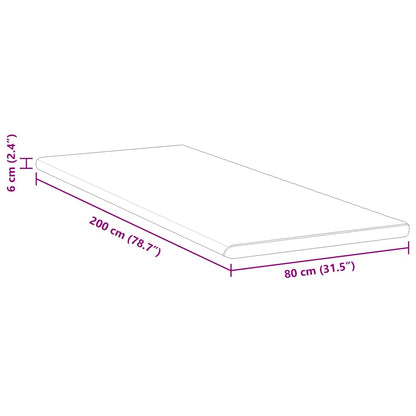 Matratzenauflage Weiß und Grün 80 x 200 cm Jacquard Stoff