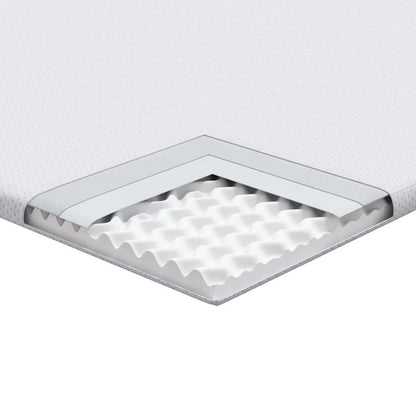 Matratzenauflage Weiß 160 x 200 cm Jacquard Stoff