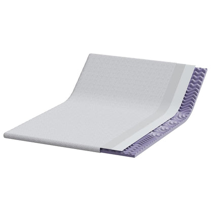 Matratzenauflage Weiß 140 x 190 cm Jacquard Stoff