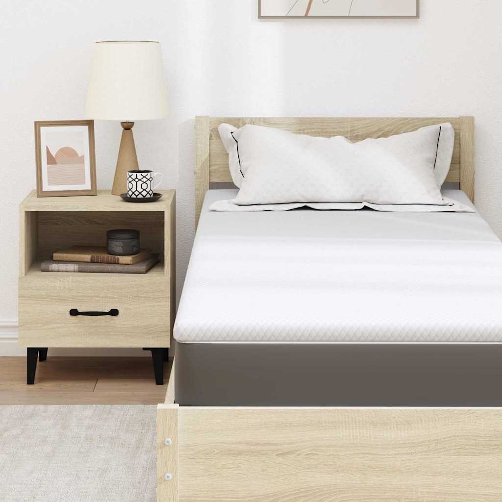 Matratzenauflage Weiß 80 x 200 cm Jacquard Stoff