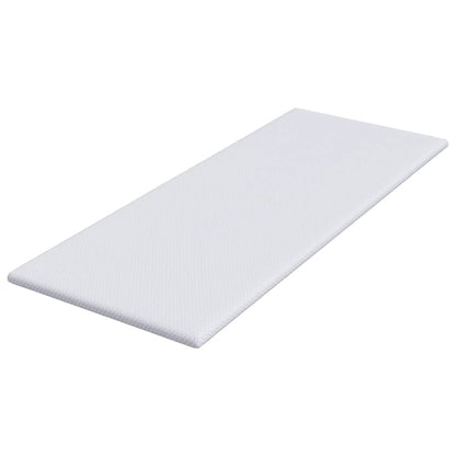 Matratzenauflage Weiß 80 x 200 cm Jacquard Stoff