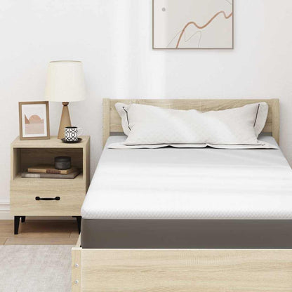 Matratzenauflage Weiß 90 x 190 cm Jacquard Stoff