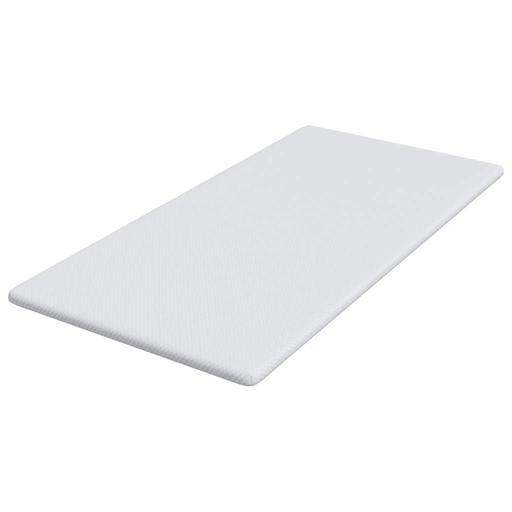 Matratzenauflage Weiß 90 x 200 cm Jacquard Stoff