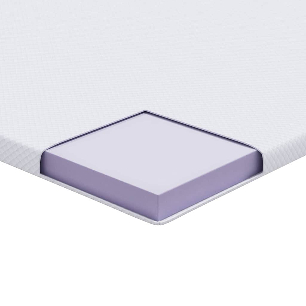 Matratzenauflage Weiß 70 x 200 cm Jacquard Stoff