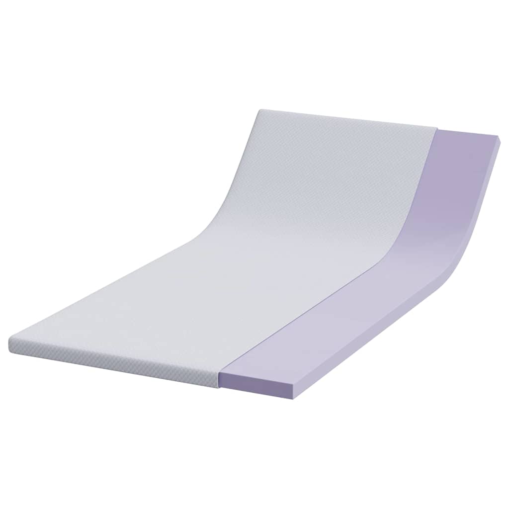 Matratzenauflage Weiß 90 x 200 cm Jacquard Stoff