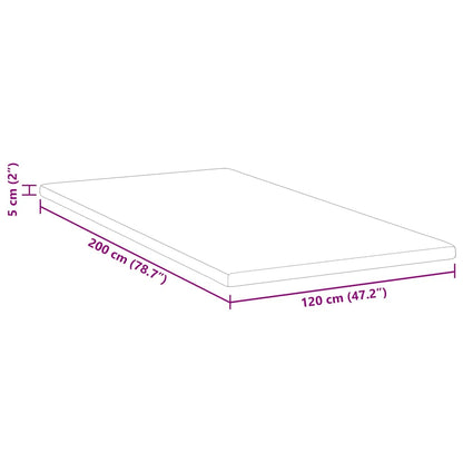Matratzenauflage Weiß 120 x 200 cm Jacquard Stoff