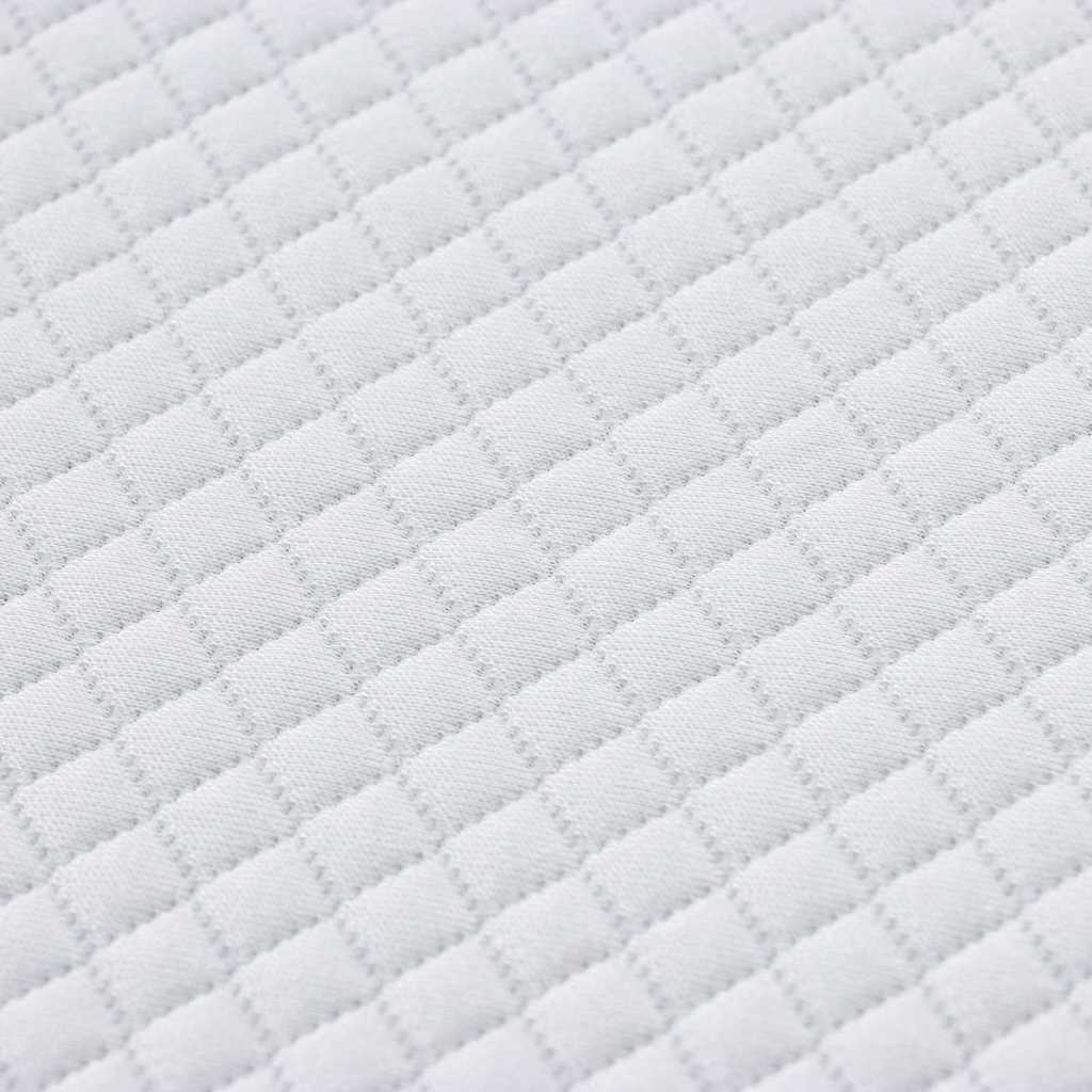 Matratzenauflage Weiß 140 x 190 cm Jacquard Stoff