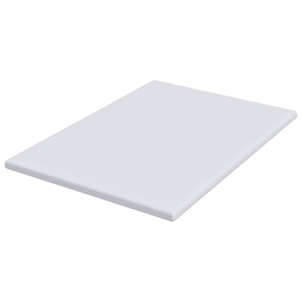Matratzenauflage Weiß 160 x 200 cm Jacquard Stoff