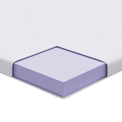 Matratzenauflage Weiß 70 x 200 cm Jacquard Stoff