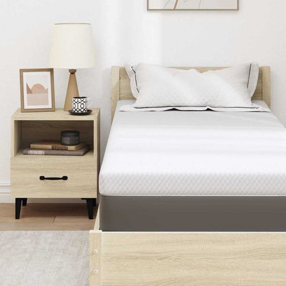 Matratzenauflage Weiß 70 x 200 cm Jacquard Stoff