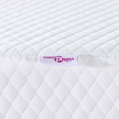 Matratzenauflage Weiß 100 x 200 cm Jacquard Stoff