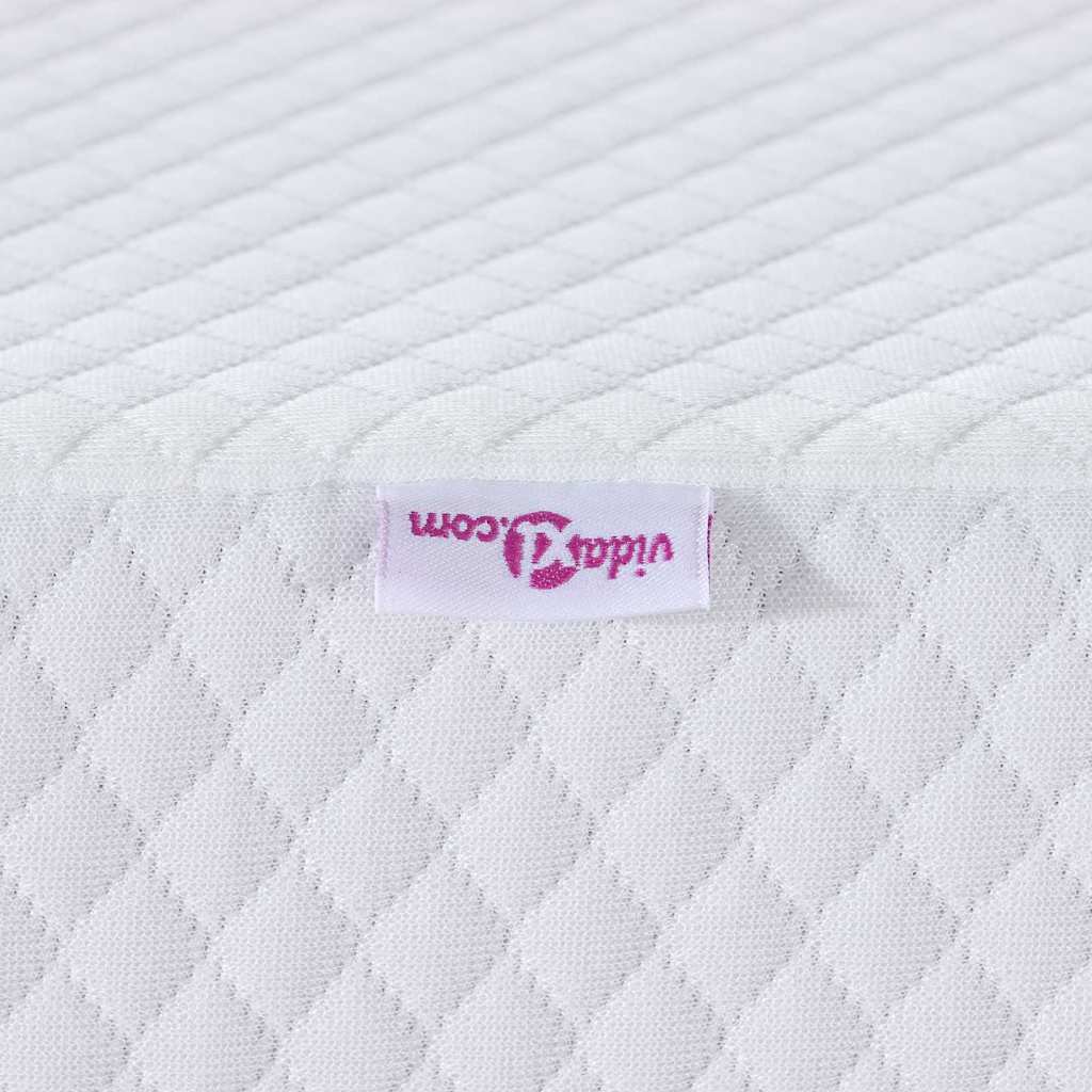 Matratzenauflage Weiß 80 x 200 cm Jacquard Stoff