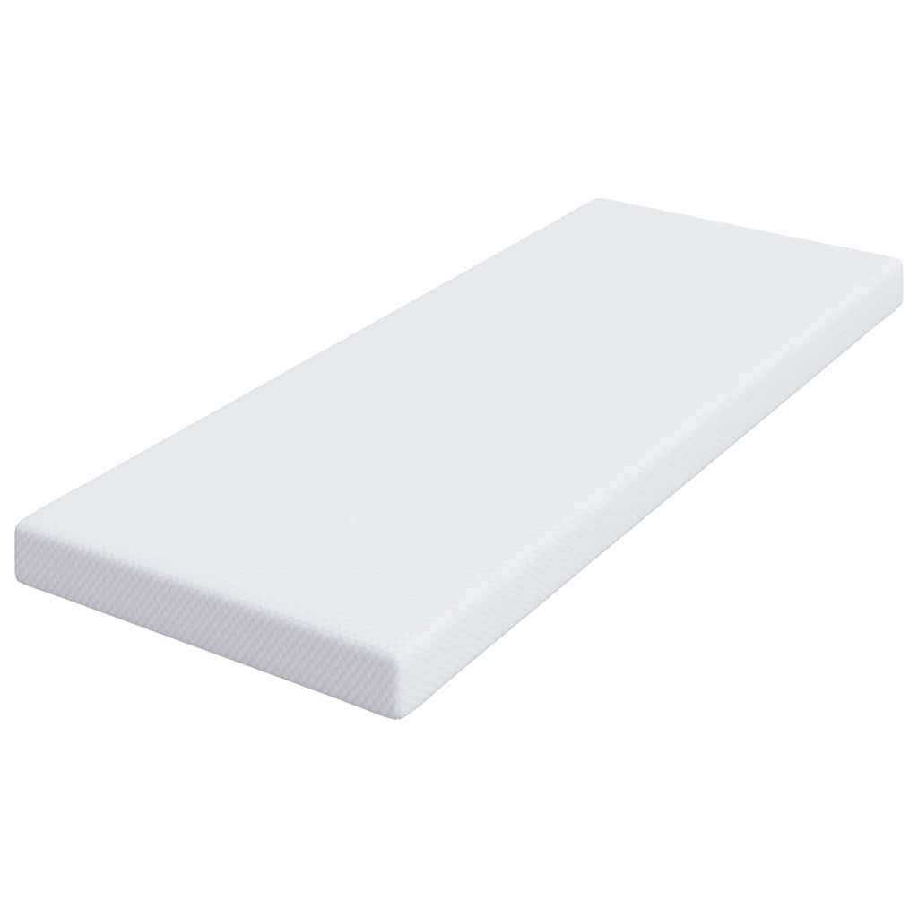 Matratzenauflage Weiß 80 x 200 cm Jacquard Stoff