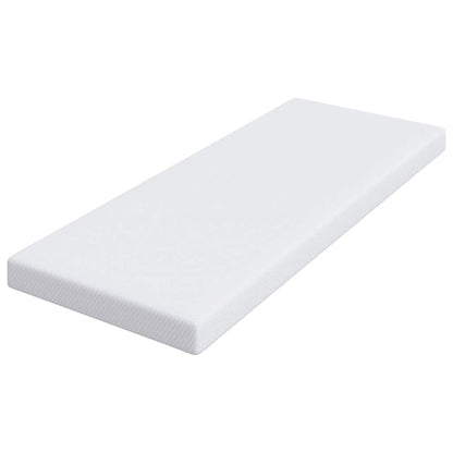 Matratzenauflage Weiß 80 x 200 cm Jacquard Stoff