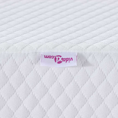 Matratzenauflage Weiß 140 x 200 cm Jacquard Stoff