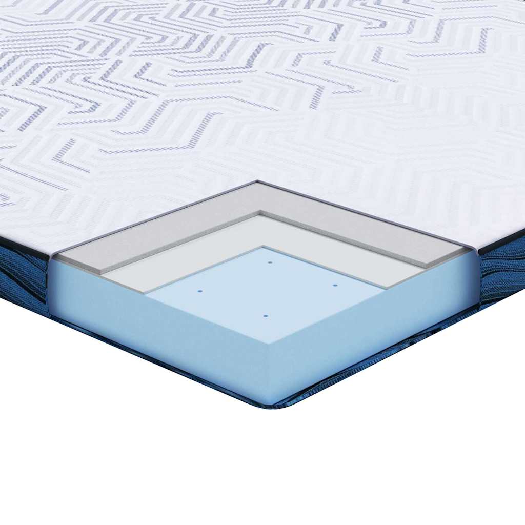 Matratzenauflage Weiß 100 x 200 cm Jacquard-Stoff