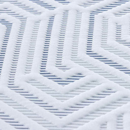 Matratzenauflage Weiß 120 x 200 cm Jacquard-Stoff