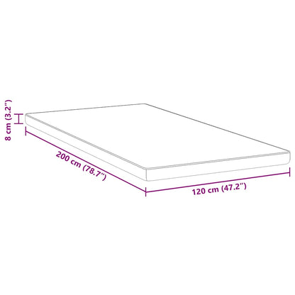 Matratzenauflage Weiß 120 x 200 cm Jacquard-Stoff