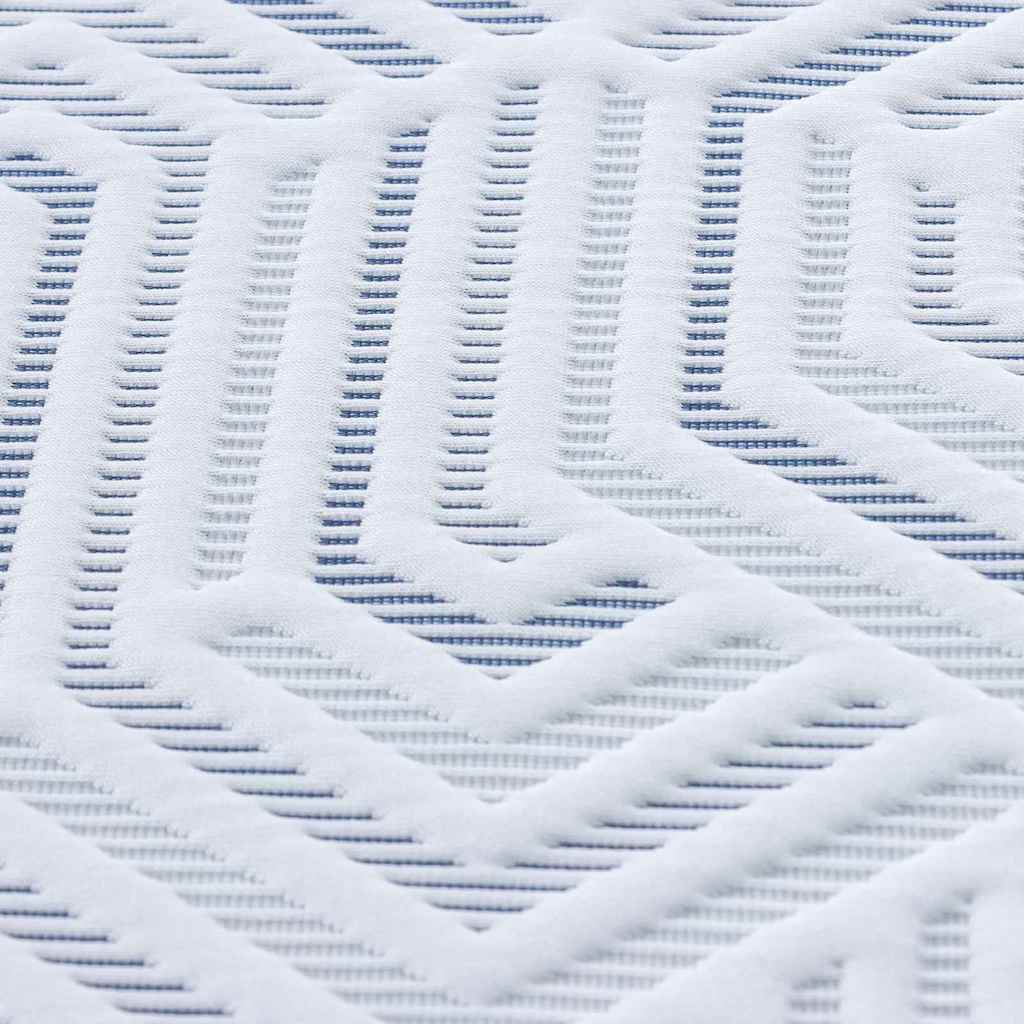 Matratzenauflage Weiß 140 x 200 cm Jacquard-Stoff