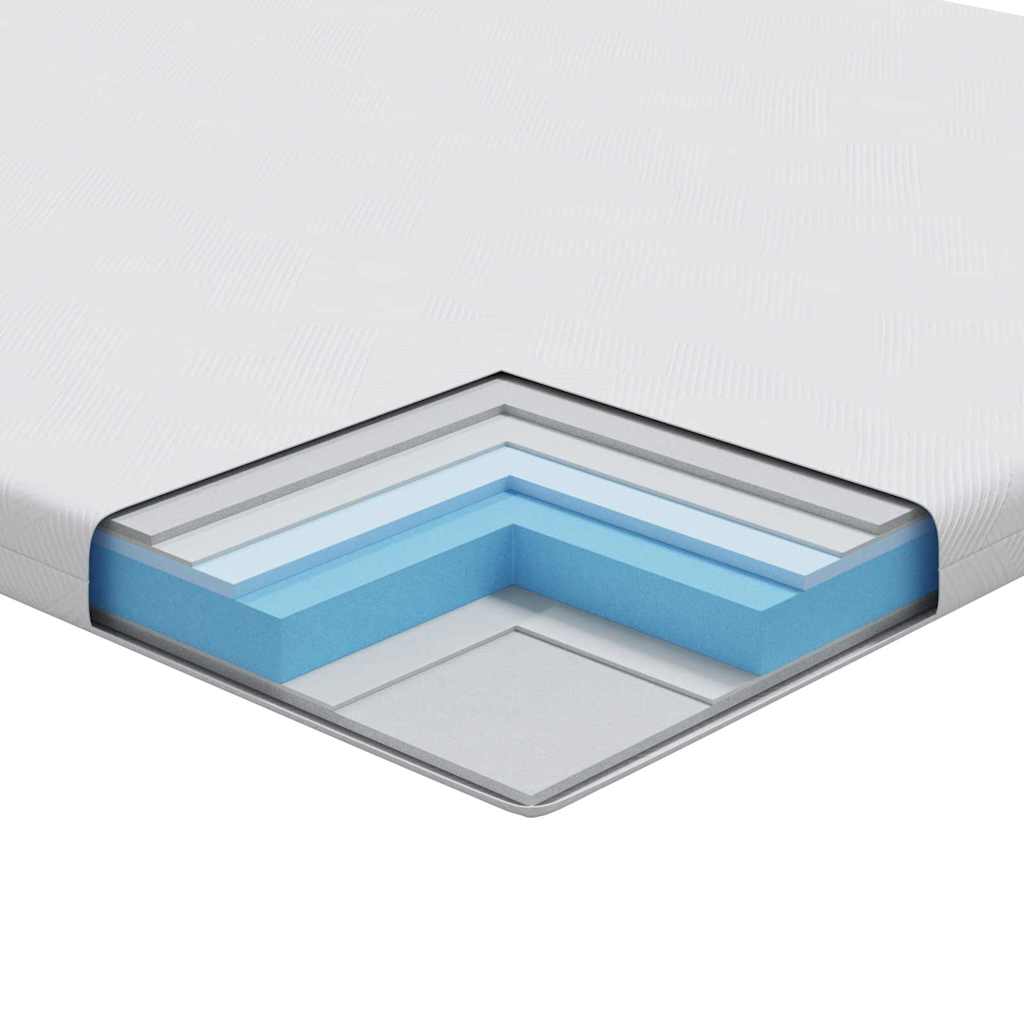 Matratzenauflage Weiß 80 x 200 cm Jacquard-Stoff