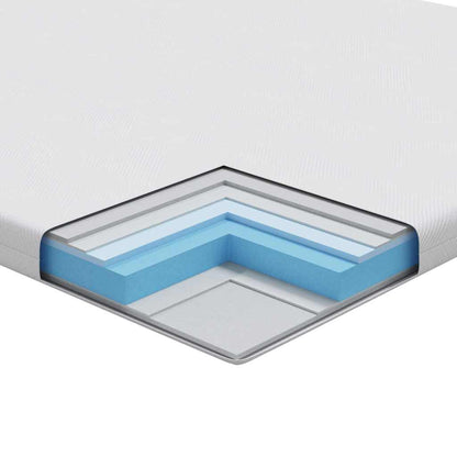 Matratzenauflage Weiß 180 x 200 cm Jacquard-Stoff