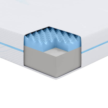 Matratze Weiß 200 x 200 cm Jacquard-Stoff