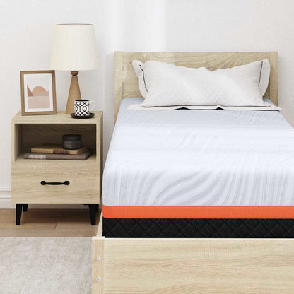 Matratze Weiß und Grau 80 x 200 cm Jacquard-Stoff