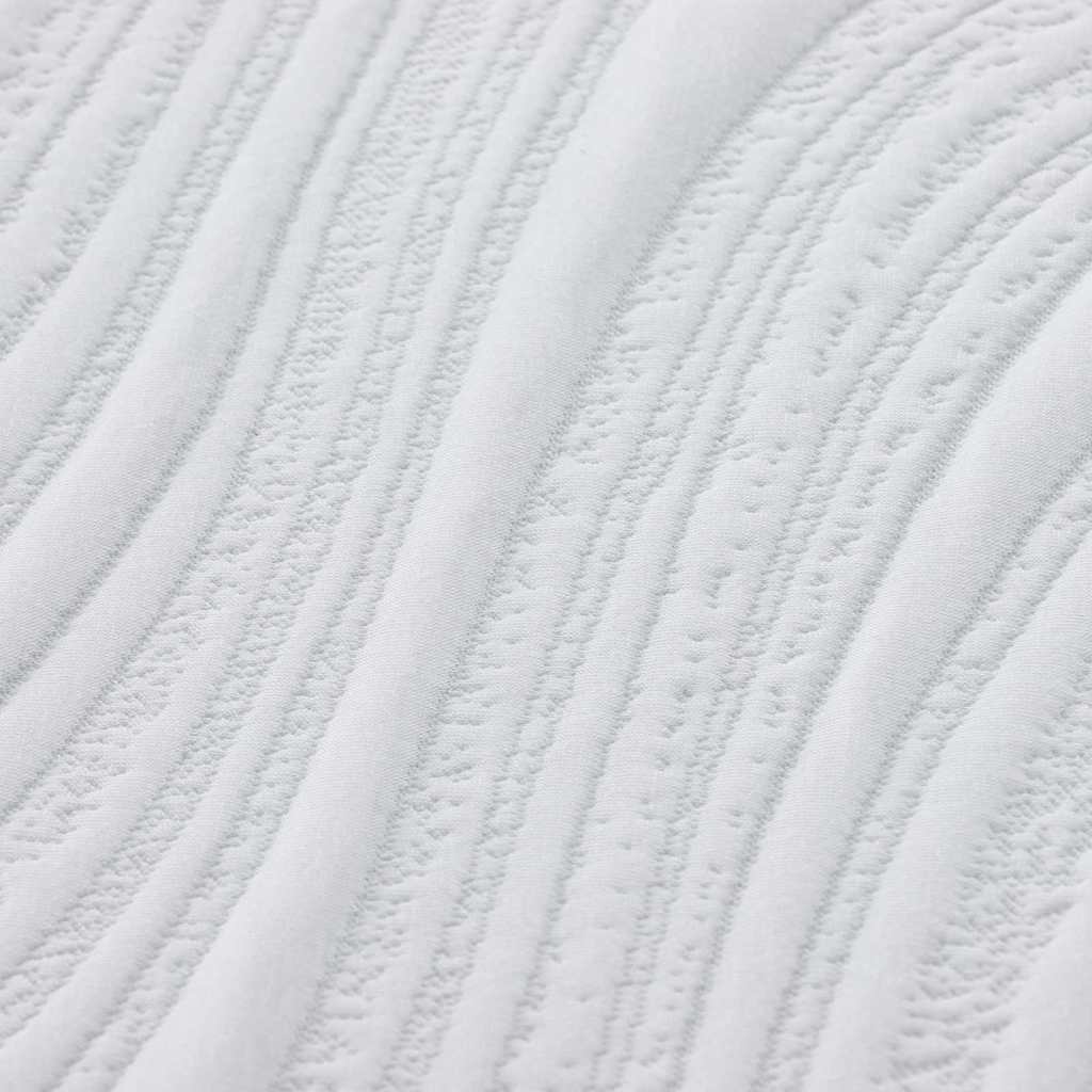 Matratze Weiß und Grau 90 x 200 cm Jacquard-Stoff