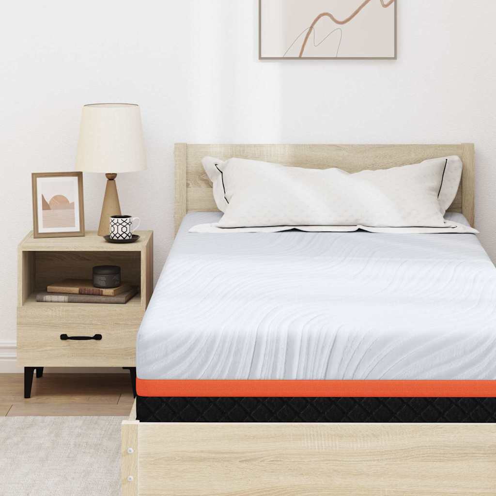 Matratze Weiß und Grau 120 x 200 cm Jacquard-Stoff