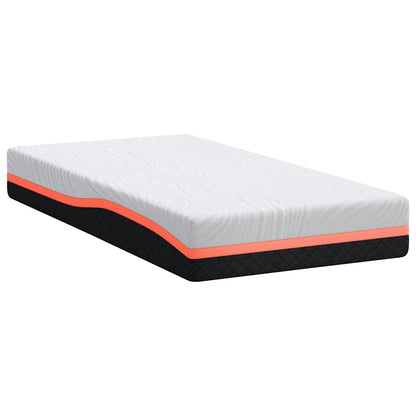 Matratze Weiß und Grau 120 x 200 cm Jacquard-Stoff