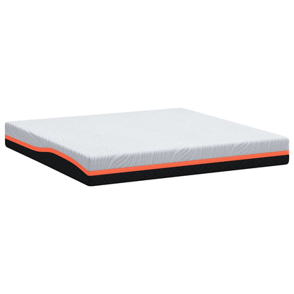 Matratze Weiß und Grau 180 x 200 cm Jacquard-Stoff