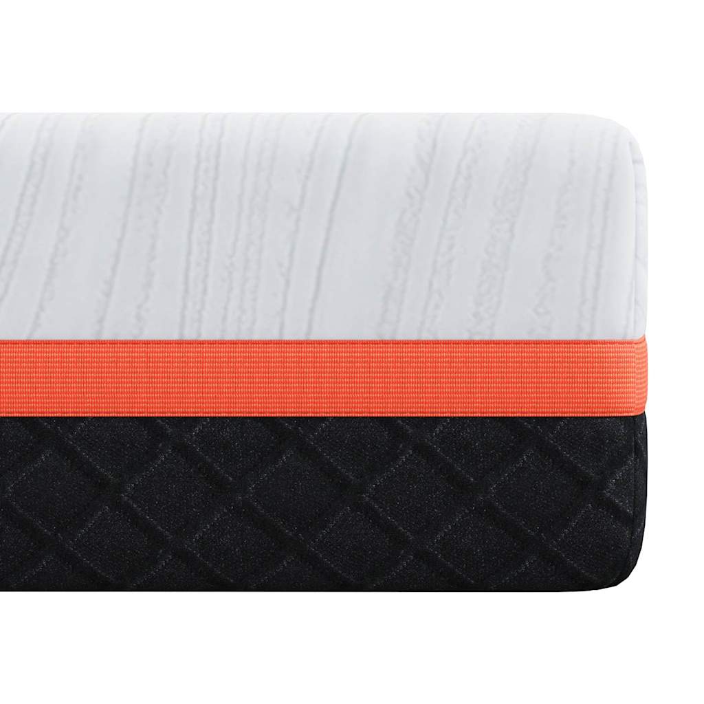 Matratze Weiß und Grau 180 x 200 cm Jacquard-Stoff