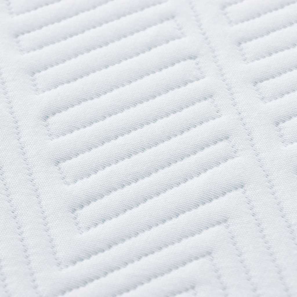 Matratze Weiß und Blau 140 x 190 cm Jacquard-Stoff