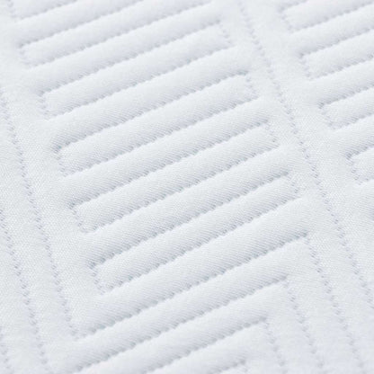 Matratze Weiß und Blau 140 x 190 cm Jacquard-Stoff