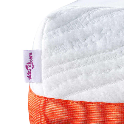 Matratze Weiß und Schwarz 70 x 200 cm Jacquard-Stoff