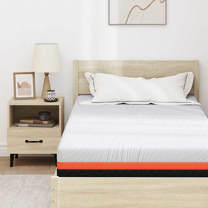 Matratze Weiß und Schwarz 90 x 190 cm Jacquard-Stoff