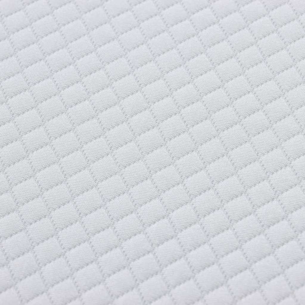 Matratze Weiß und Grau 90 x 200 cm Jacquard-Stoff