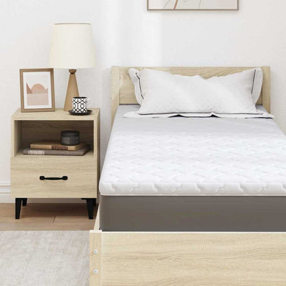 Kokosnuss Topper Weiß 80 x 200 cm Jacquard-Stoff