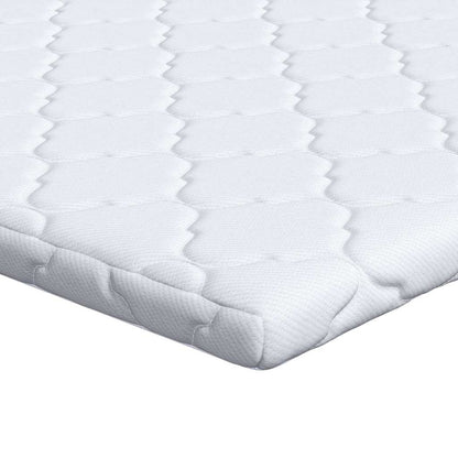 Kokosnuss Topper Weiß 140 x 190 cm Jacquard-Stoff