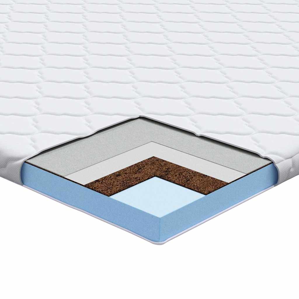 Kokosnuss Topper Weiß 140 x 200 cm Jacquard-Stoff