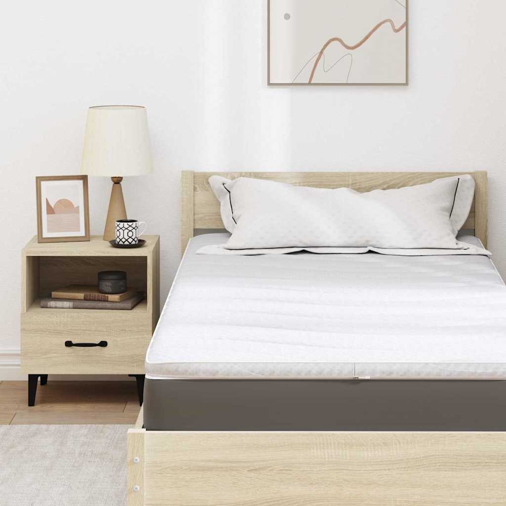 Matratzenauflage Weiß 120 x 200 cm Strickstoff